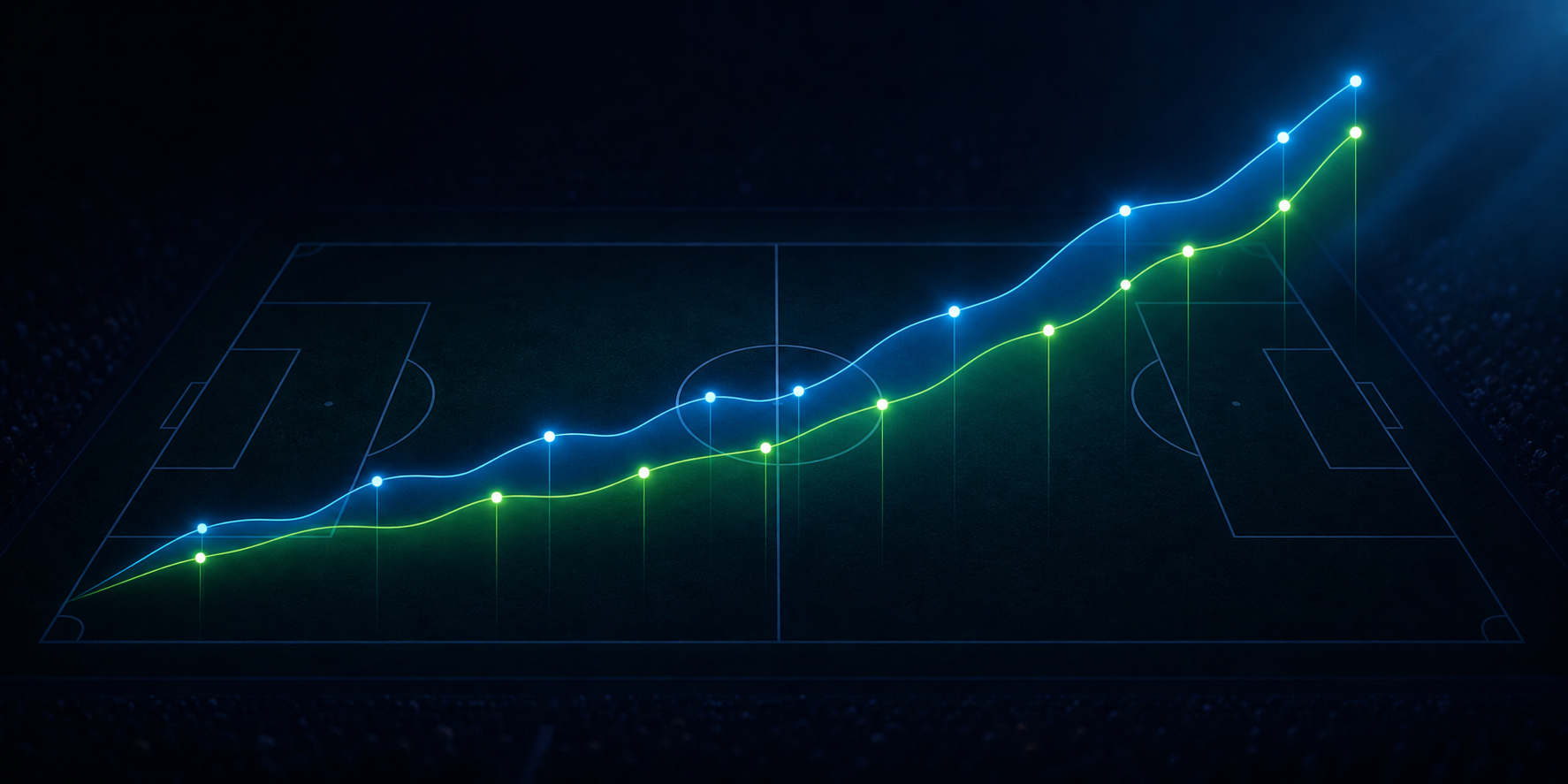 Abstract football audience momentum visual